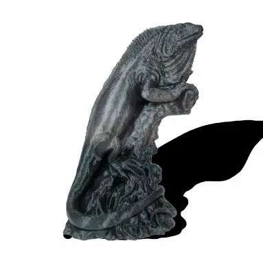 Metal-like Lizard Sculpture 02