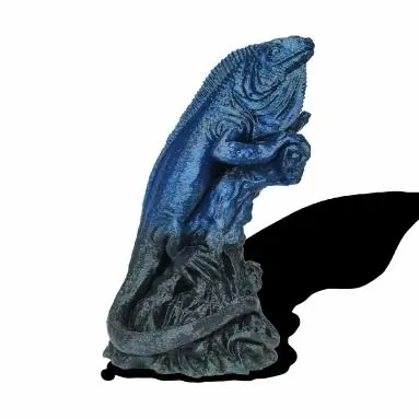 Metal-like Lizard Sculpture 03