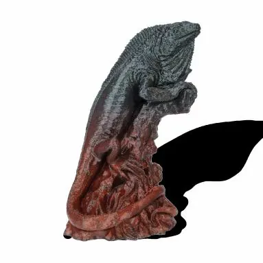 Metal-like Lizard Sculpture 04