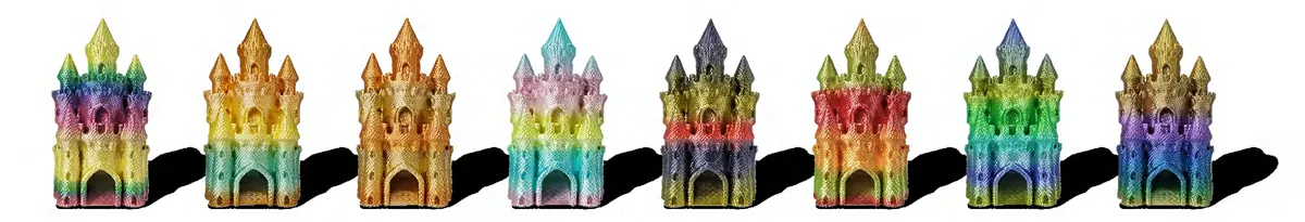 Silk-like Rainbow Miniature Set 02