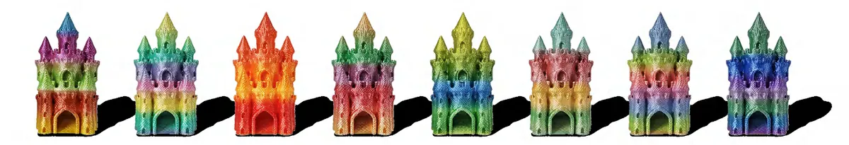 Silk-like Rainbow Miniature Set 03