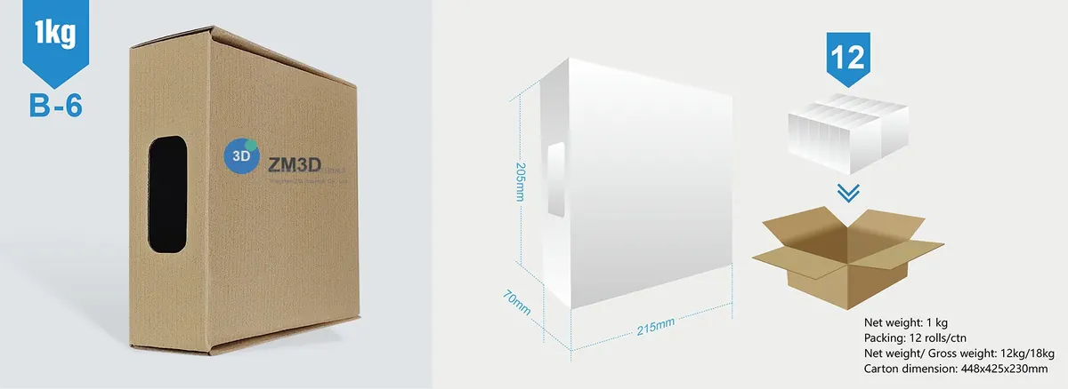 1kg Kraft Window Box