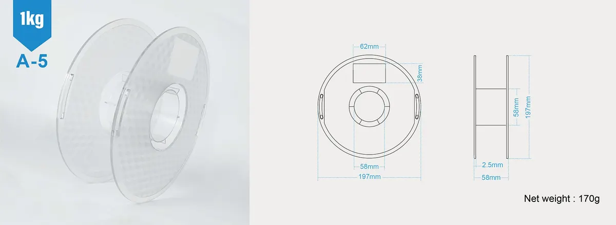 1kg transparent spool