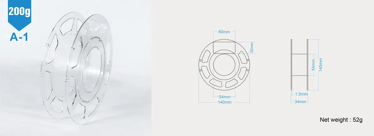 200g transparent spool