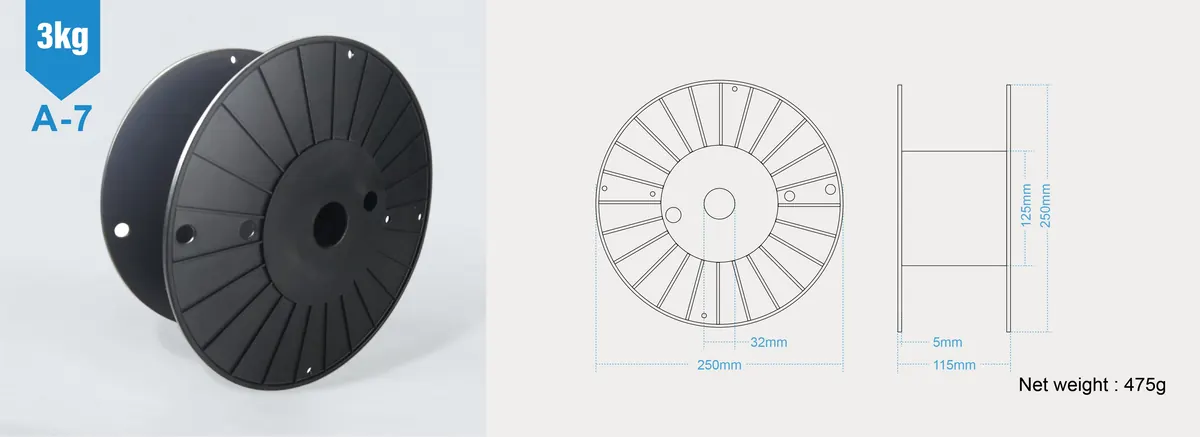 3kg black spool