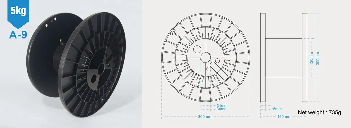 5kg black spool