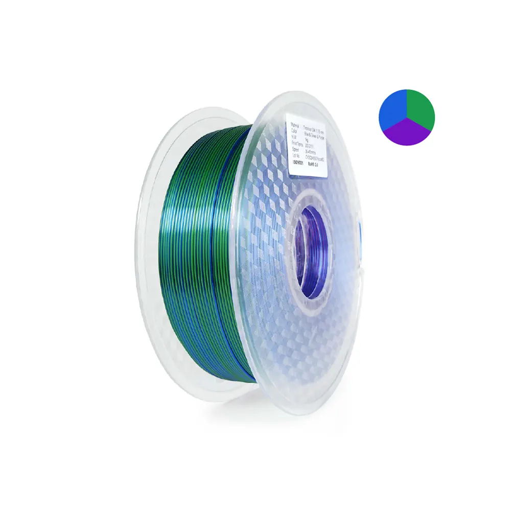 Tricolor Silky(Blue + Green + Purple)